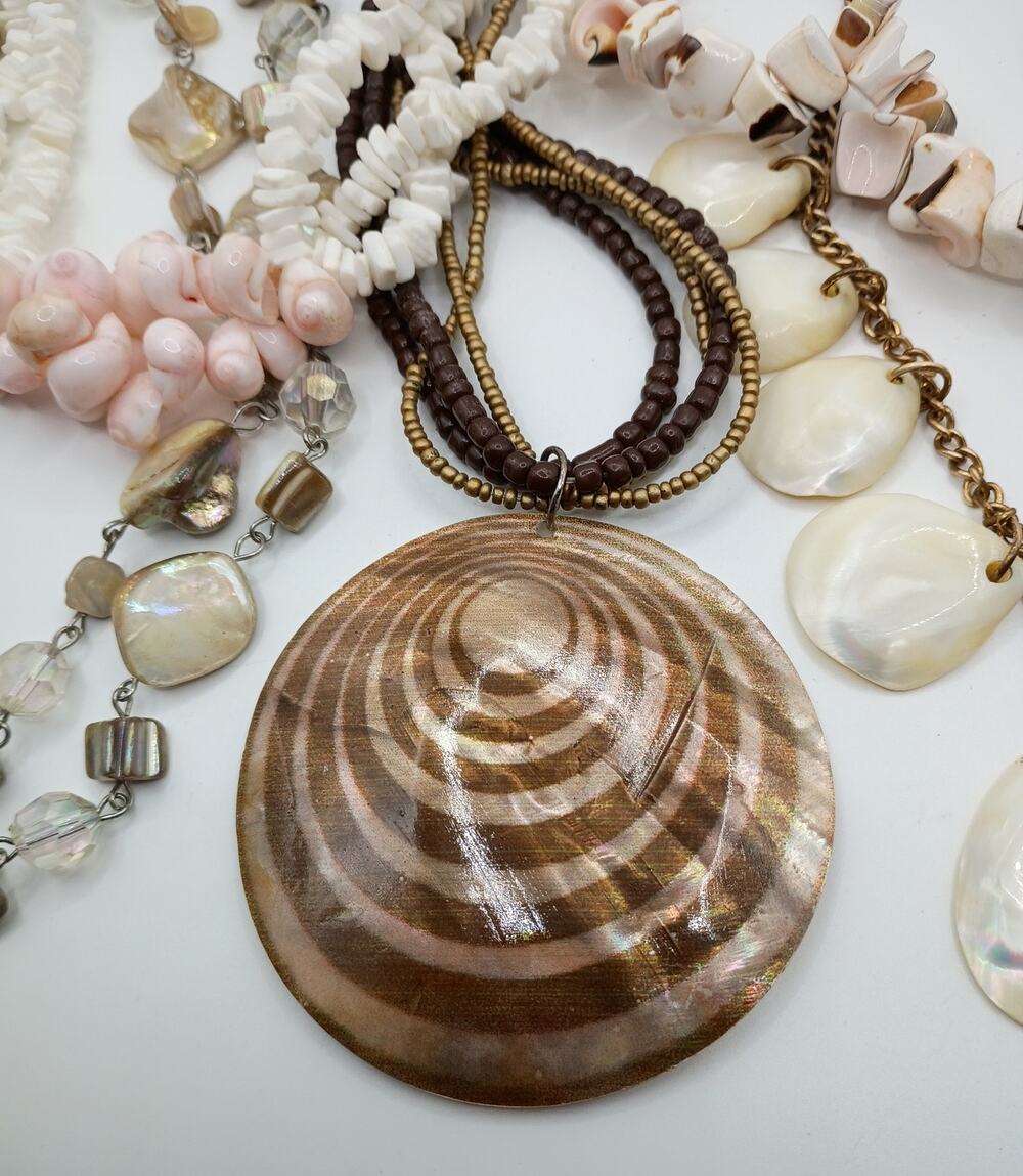 Vintage Boho Beach Jewelry - 5 Necklaces
